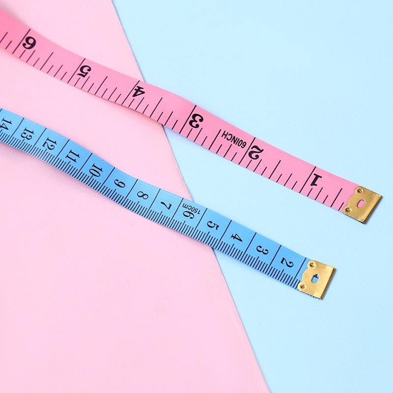 Thước Dây Mềm 150cm Đo 3 Vòng, Đo May Đồ, Đo Chiều Cao Bé Loại Có Đầu Thép - Màu Ngẫu Nhiên
