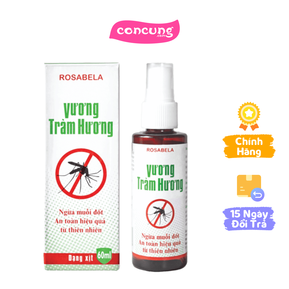 Chai xịt chống muỗi Vương Tràm Hương 60ml