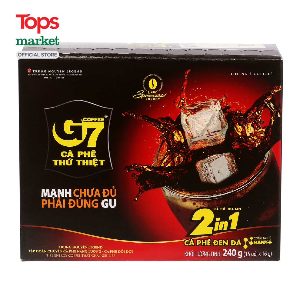 Hộp Cafe Đen Đá Hòa Tan 2In1 G7 15 Góix16G - Siêu Thị Tops Market