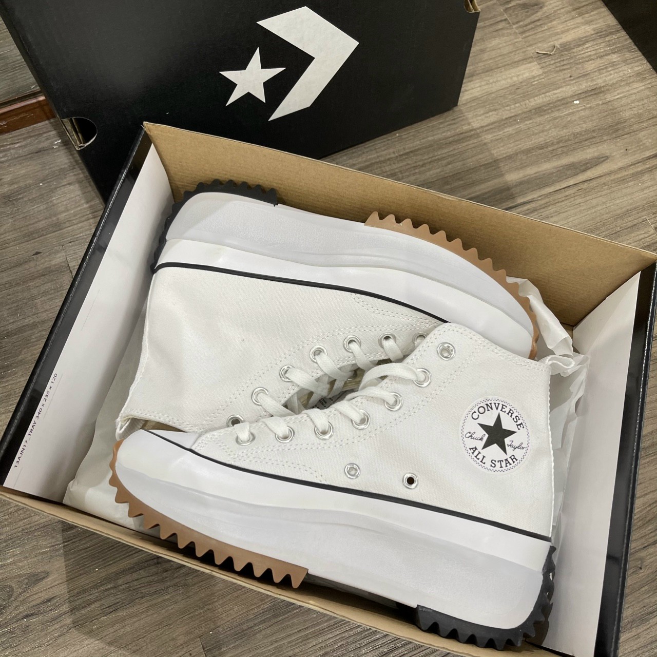 Giày Converse Run Star Hike Hi Low White Cổ Cao + Cổ Thấp  Full box