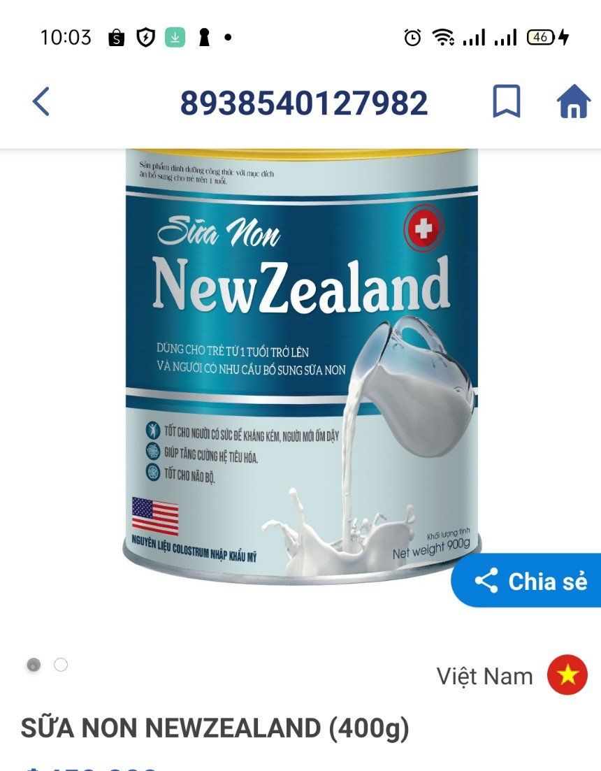 Sữa Non New Zealand (400g)