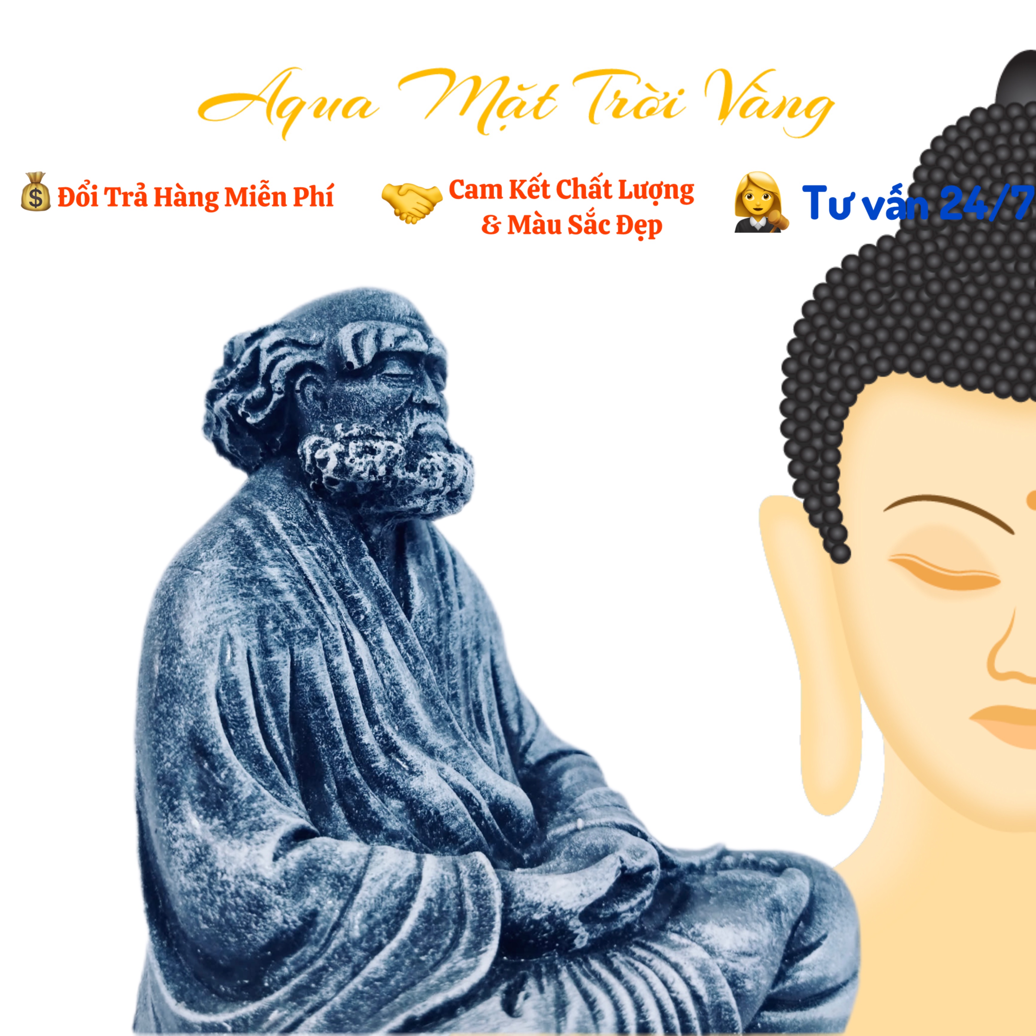 Tượng Đạt Ma Sư Tổ, Cao 12cm - phụ kiện trang trí Tiểu Cảnh, Hồ Cá, Hồ Bán Cạn, Terrarium (TP11)