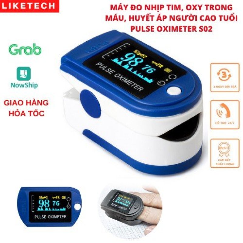Nơi bán Máy đo nồng độ oxy trong máu spo2 đo nhịp tim kẹt ngón tay kỹ thuật số Màn hình OLED - KU0015