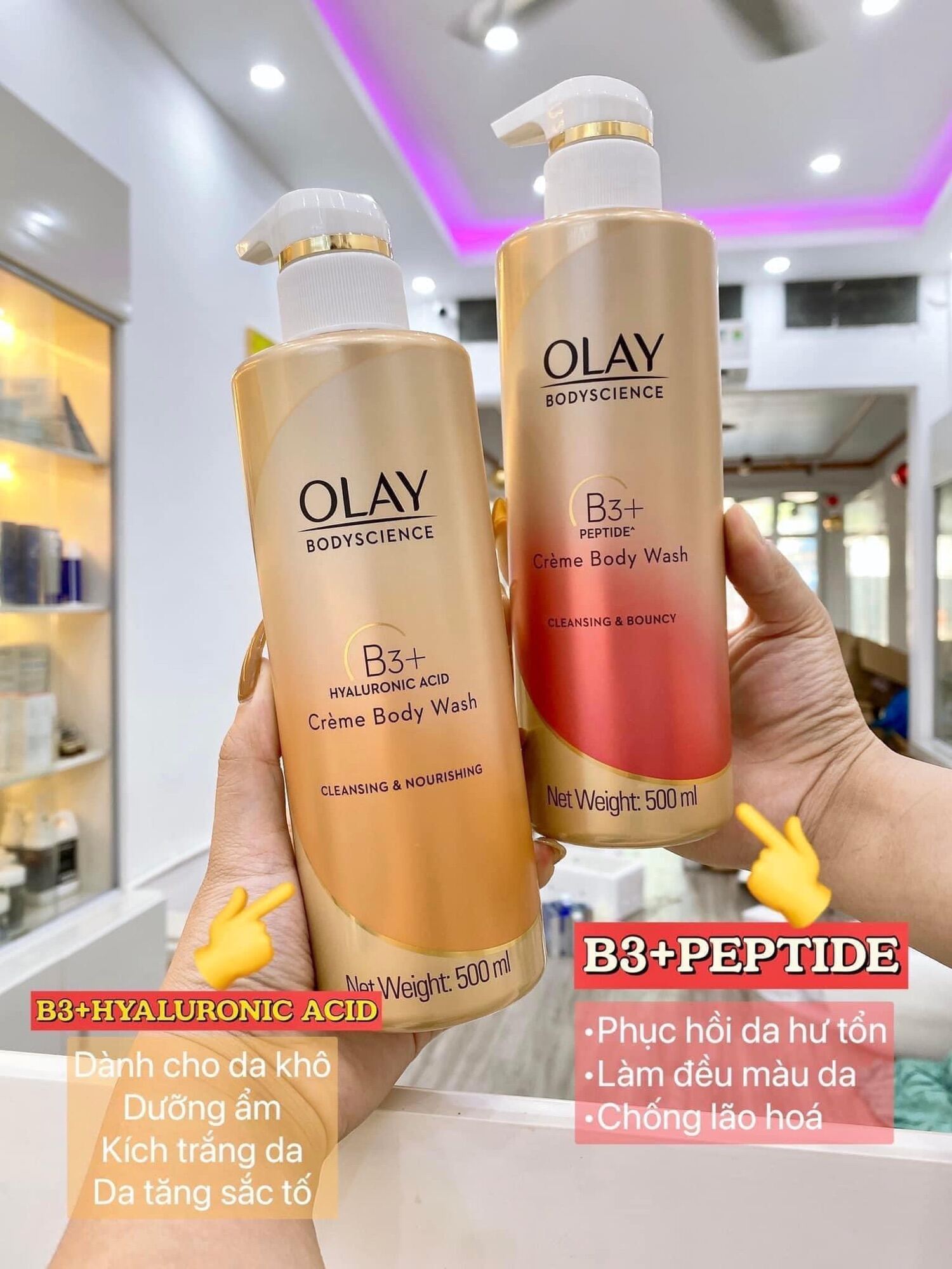 Sữa tắm Olay B3 - 500ml Thái Lan trắng da mịn màng