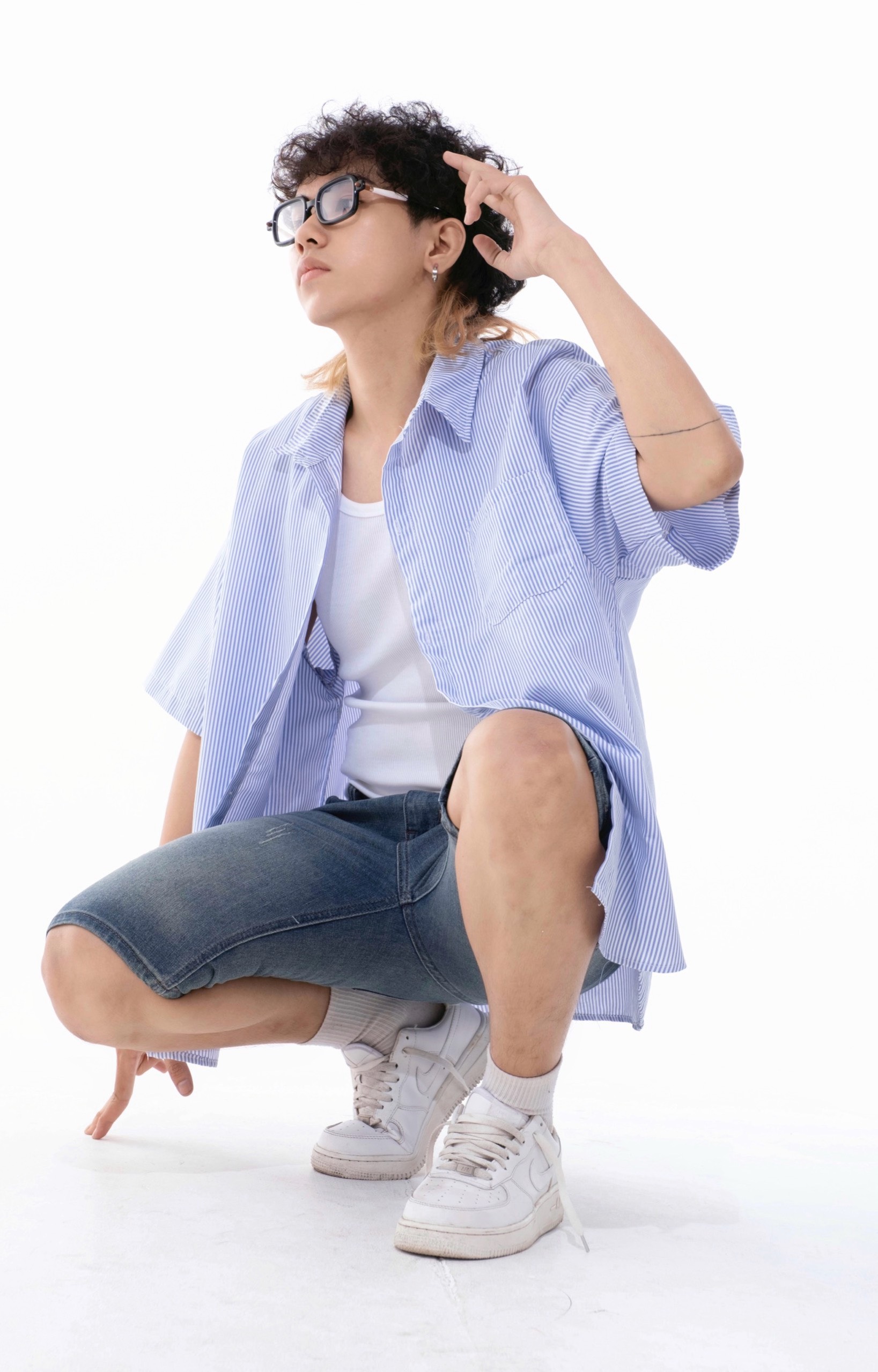 QUẦN SHORT JEAN NAM MP02 quần short bò co giãn ống đứng nút gài hình thật hàng mới