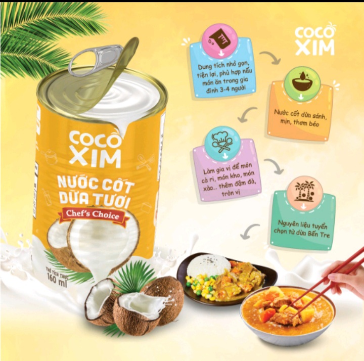 NƯỚC CỐT DỪA tươi COCOXIM Lon 400ml