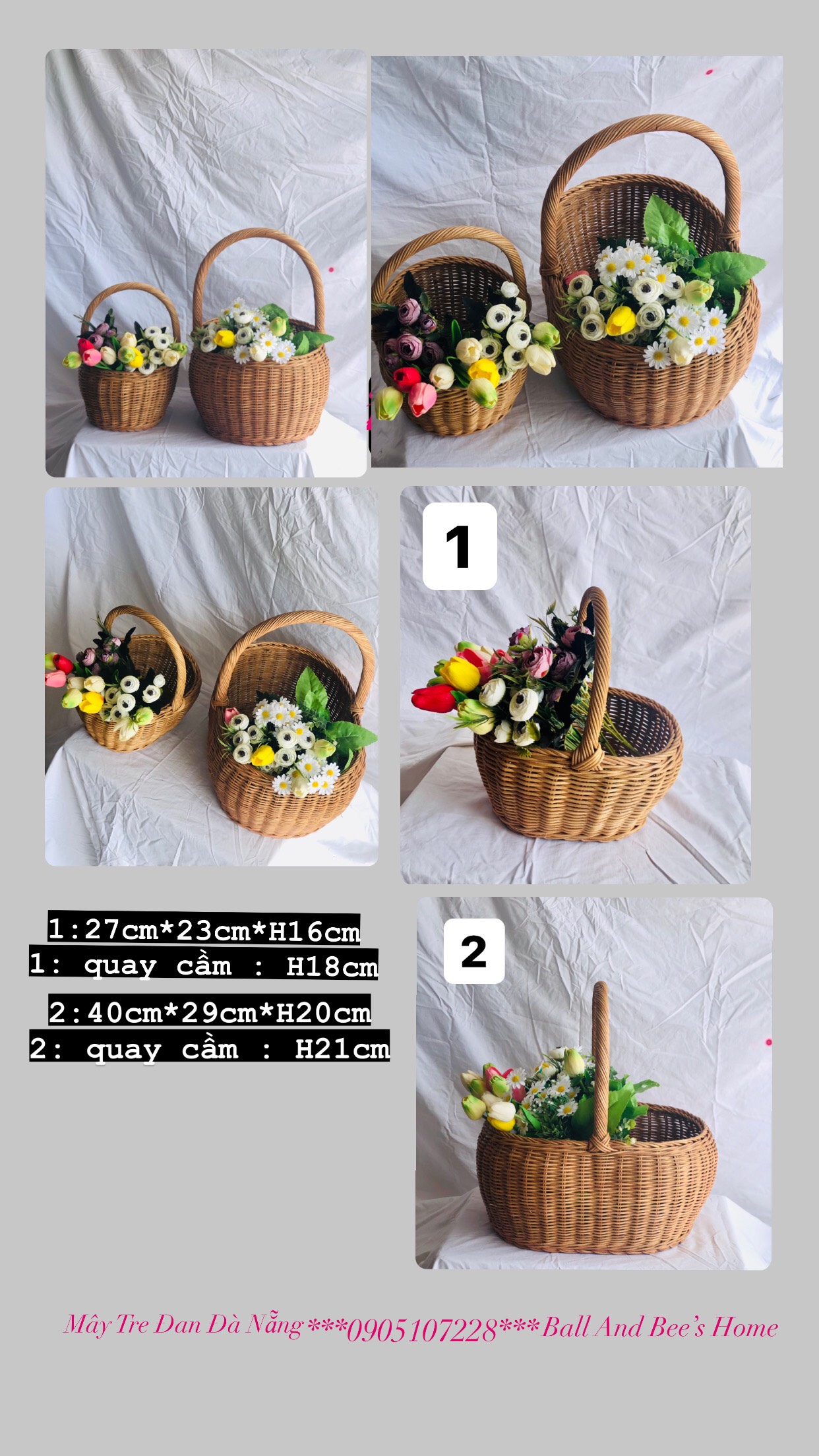 [Top 1 Bán Chạy] Giỏ Đựng Đồ Đa Năng, Giỏ Mây Đựng Đồ Đi Dã Ngoại Picnic Siêu Tiện Dụng Hàng Handmade Pinic Chup hình studio