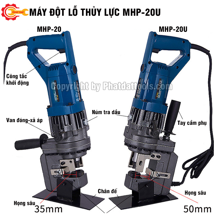 Máy Đột Lỗ Thủy Lực Chạy Điện Cầm Tay MHP20