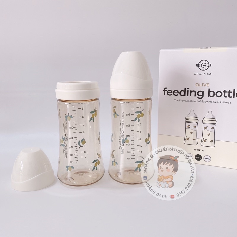 Bình sữa Olive /Cherry/ Bear  200-300ml (1b tách set không hôp)