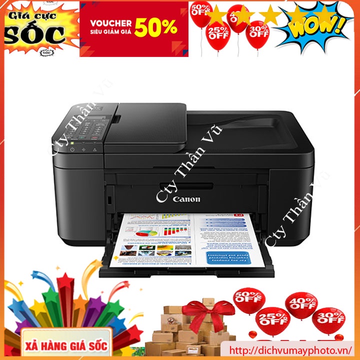 New multifunction canon TR4570S color printer with wifi printing, photocopying, scanning with ADF copy many durable goods INECO