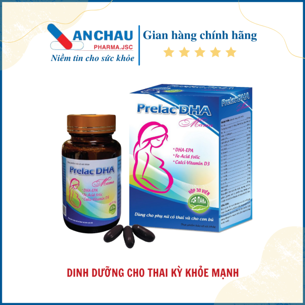 PRELAC DHA MAMA bổ sung vitamin tổng hợp, acid folic, sắt cho mẹ mang thai, mẹ cho con bú