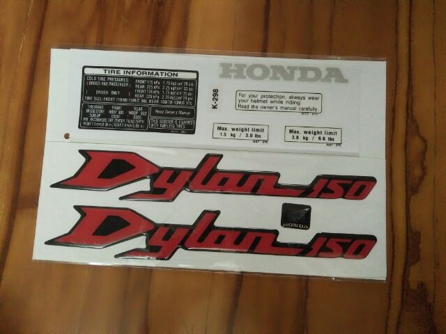 Bộ tem nổi Dylan 150 màu đỏ hàng nhập Thái Lan