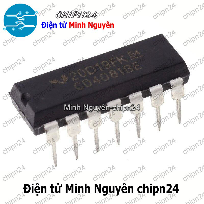[2 con] (DIP) IC CD4081 DIP-14 (CD4081BE) (IC Cổng AND (4 Cổng AND 2 ngõ vào)) - HH000418
