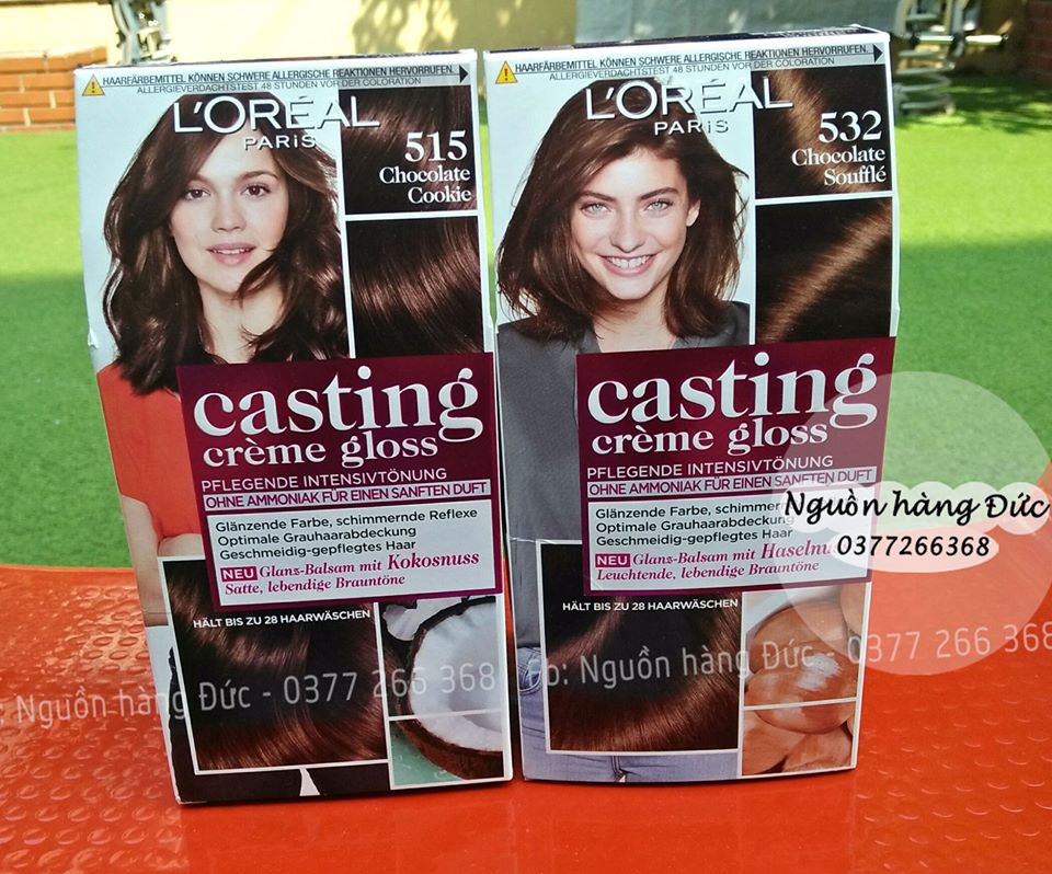 THUỐC NHUỘM TÓC LOREAL CHUẨN ĐỨC - NHUỘM NÂU- LOREAL CASTING CREME GLOSS