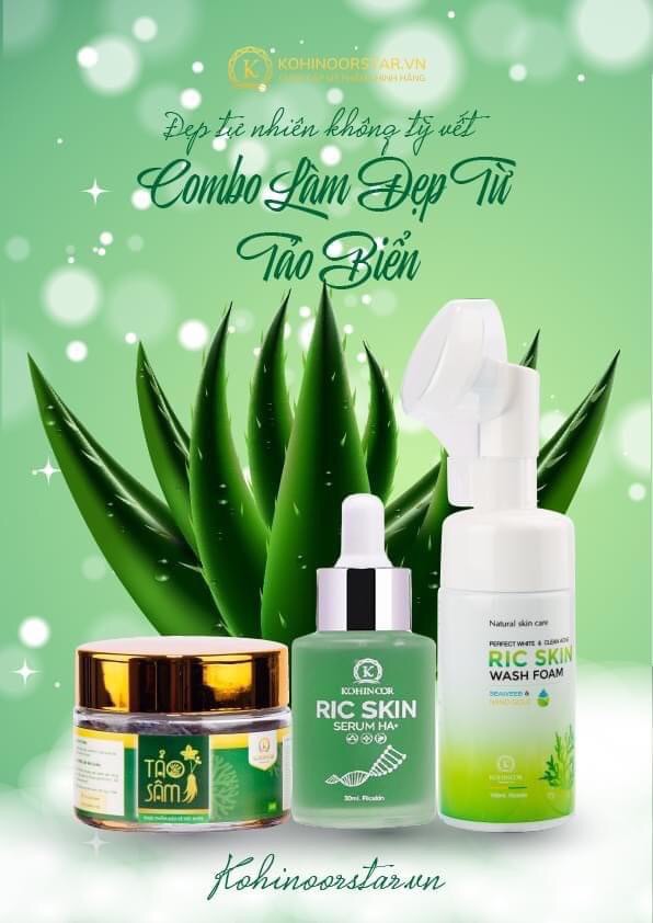 [HCM]Combo srum ric skin + sưa rưa măt ric skin