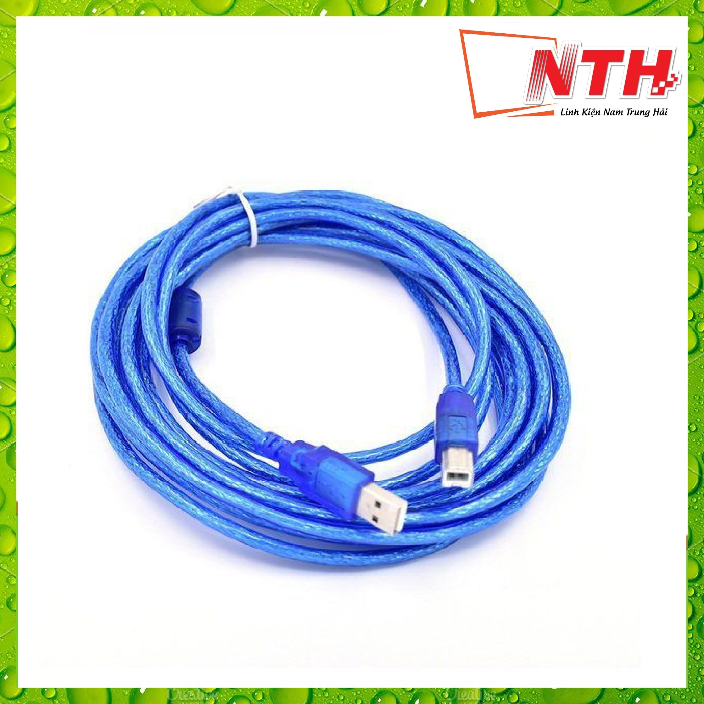 [HCM]Dây usb máy in 5m xanh