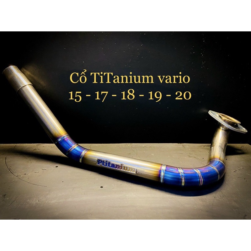 Cổ pô titannium lắp cho xe Vario