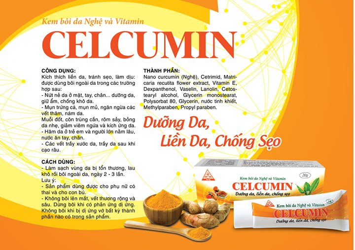 Kem nghệ dưỡng da liền sẹo Celcumin