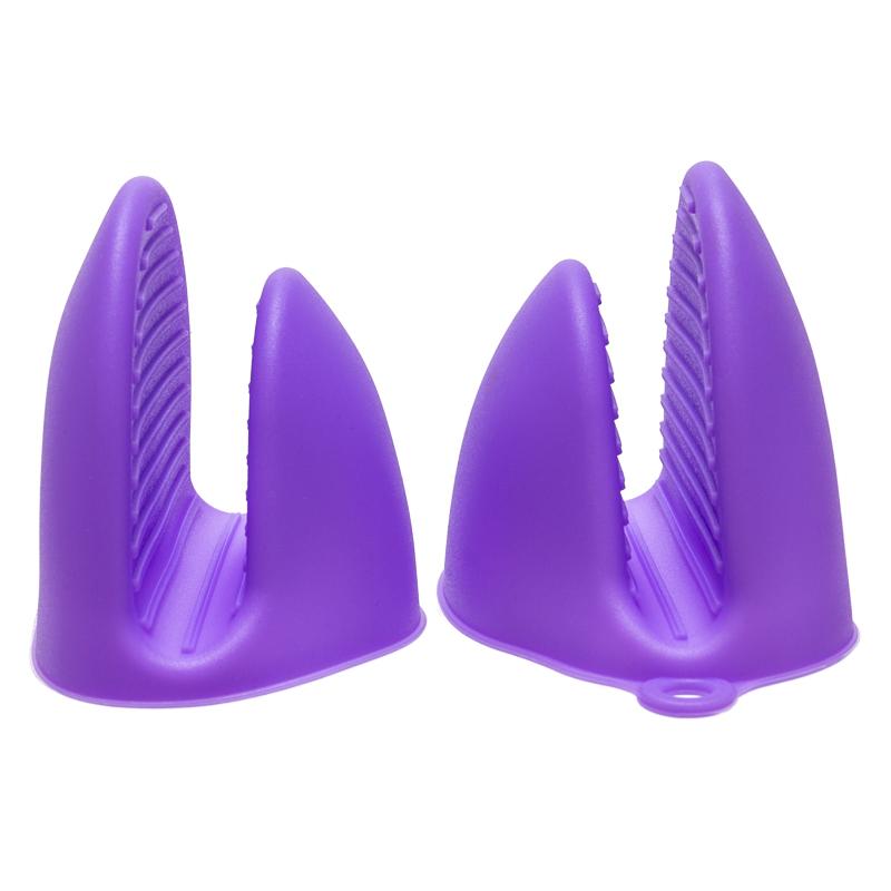 Giúp Silicone Cách Nhiệt Cao Su Bọc Ngón Tay Chống Nóng Chống Trượt Chịu Nhiệt Cao Lò Nướng Lò Vi Sóng, Thiết Bị Đầu Cuối Nồi Đất Kẹp Bát Lấy Tấm Đệm Tay