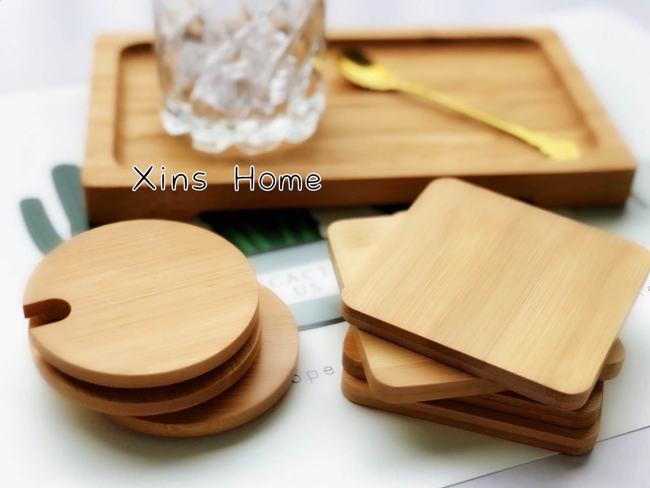 Nắp Đế Lót cốc ly bằng gỗ tre style Nhật