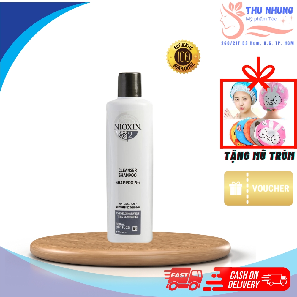 [Tặng mũ trùm]Dầu gội chống rụng tóc Nioxin System 2 Shampoo ( Natural Hair )