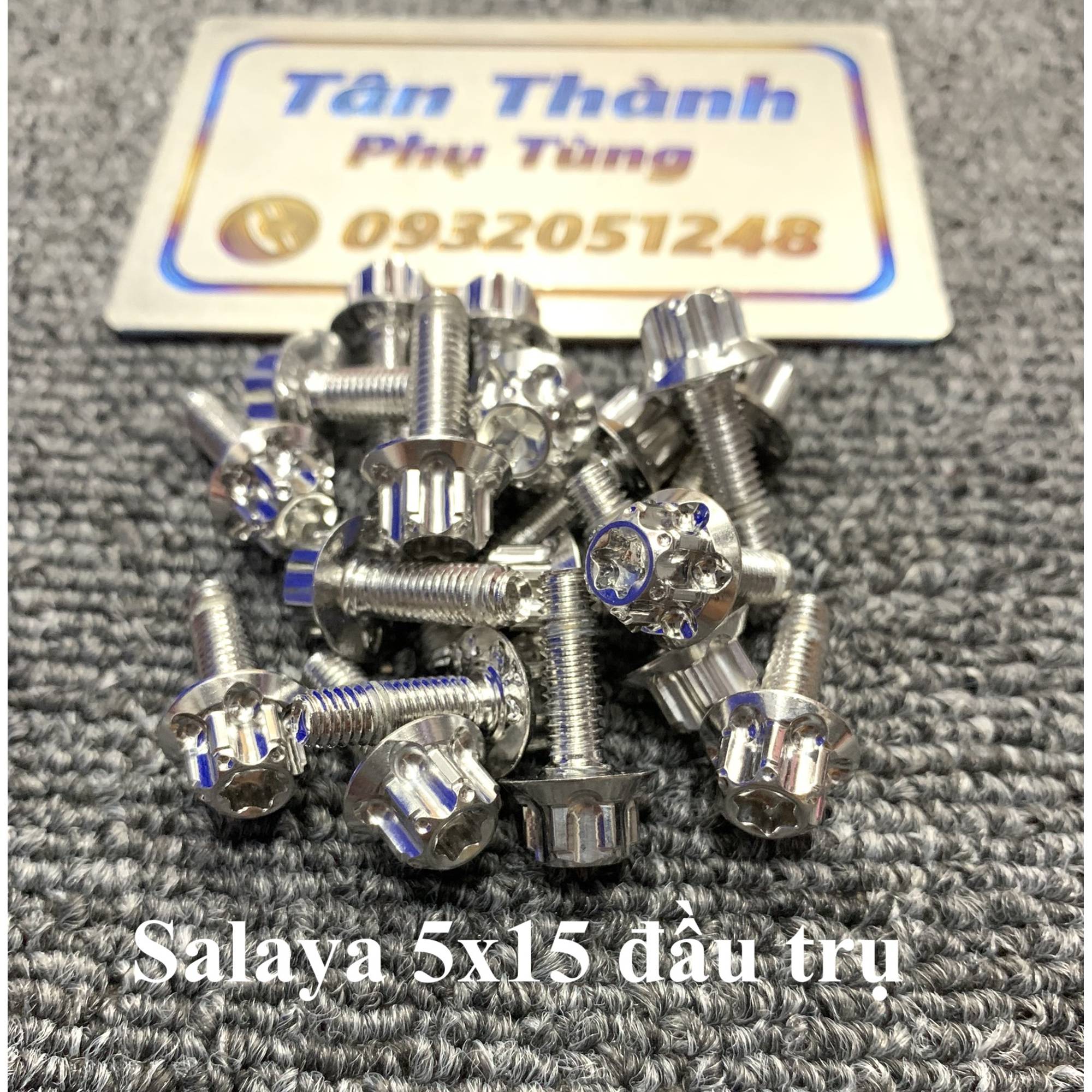 ỐC SALAYA 5X15 ĐẦU TRỤ RĂNG NHUYỄN GẮN MÃO WINNER X, BỢ CỔ, DÀN ÁO-GIÁ 1 CON