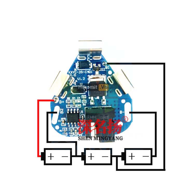 Mạch sạc bảo vệ 3S 10A tam giác
