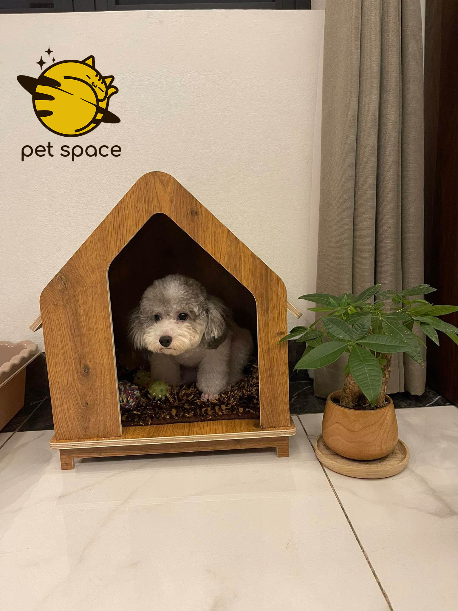 NHÀ GỖ CHO CHÓ MÈO PP26