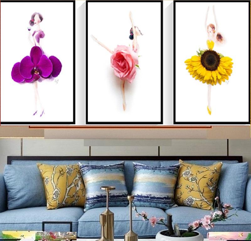 Tranh đính đá mẫu mới Thanh Xuân Tươi Đẹp-KT: 146x70
