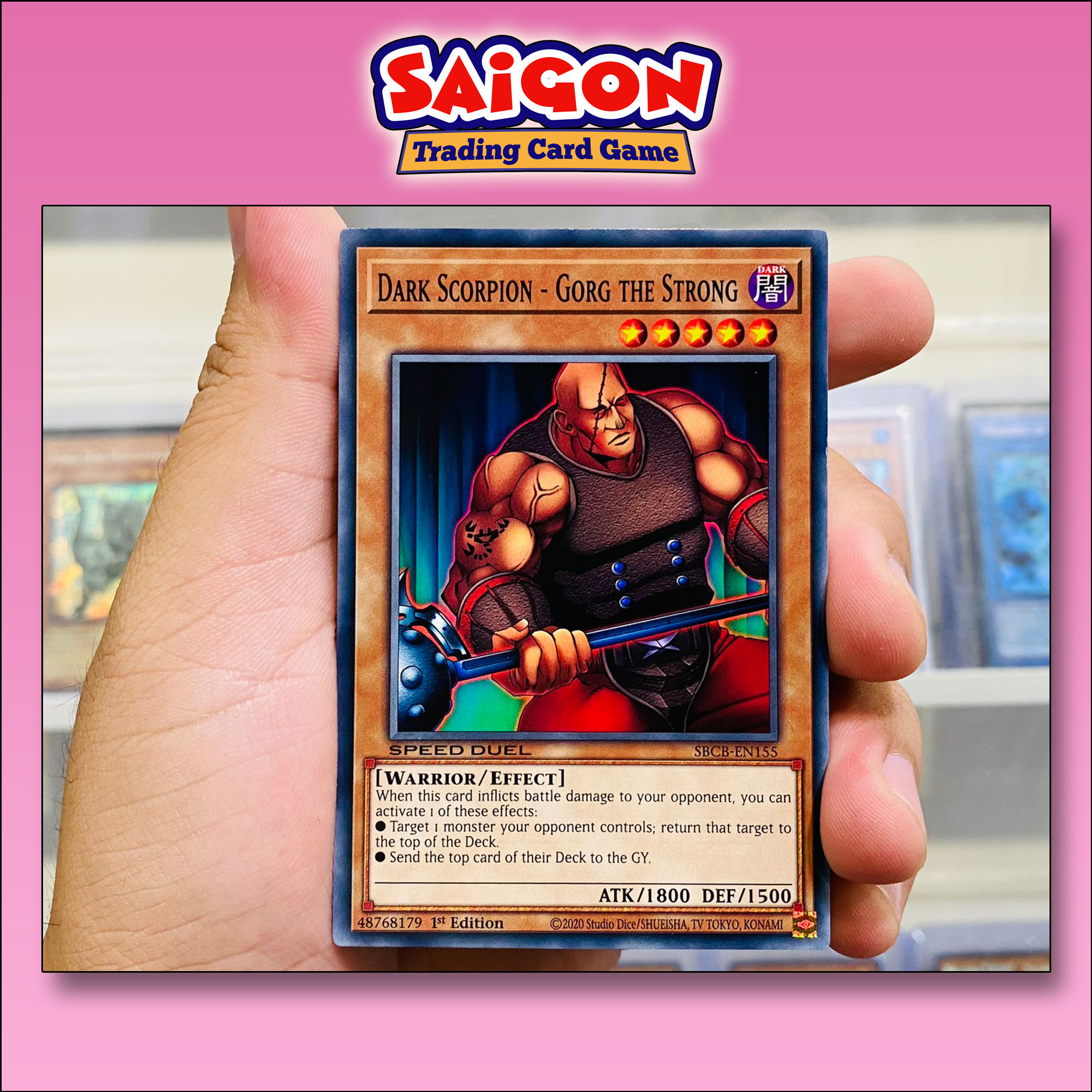 Thẻ bài yugioh mã sbcb-en155 - dark scorpion - gorg the strong - common - 1st edition