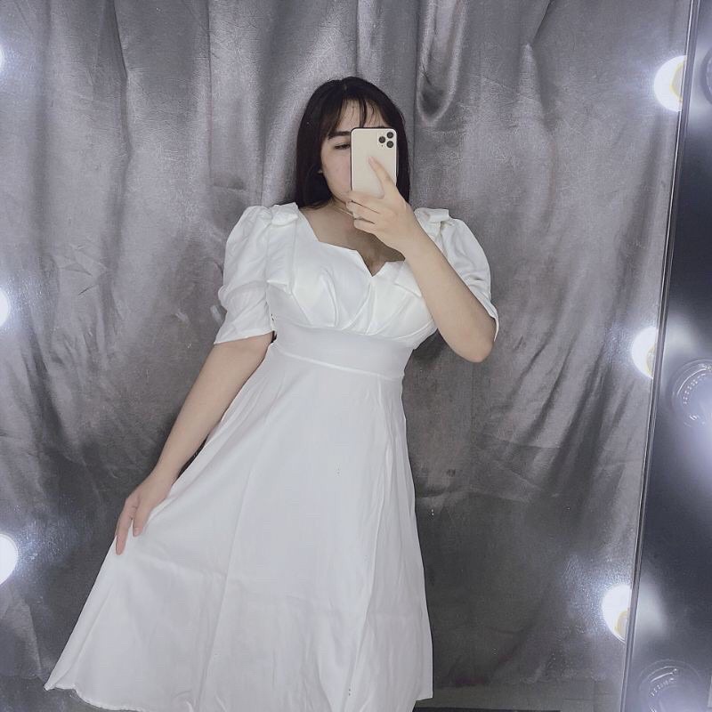 Đầm dài tay phồng bigsize 60-90kg có size