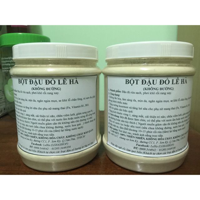 Bột đậu đỏ sống HANDMADE 1kg