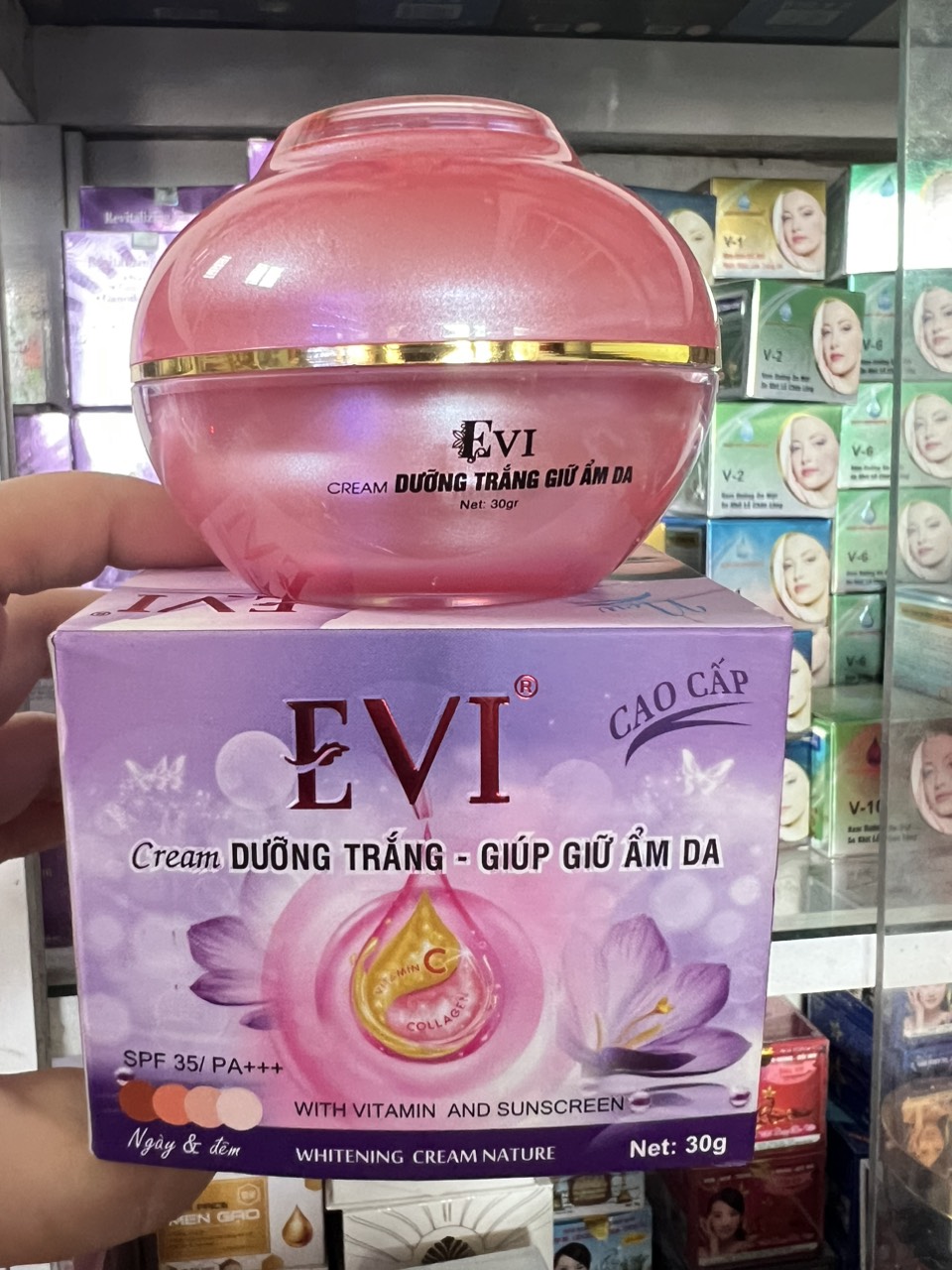 Kem Evi trắng da giữ ẩm 30g