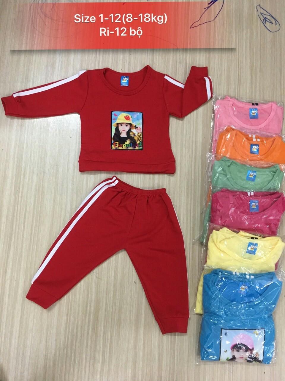 [HCM]Combo 3 bộ đồ tay dài cho bé 5-16kg