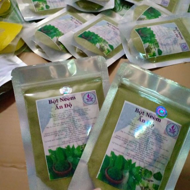 100g bột lá neem ấn Độ giảm mụn sáng da