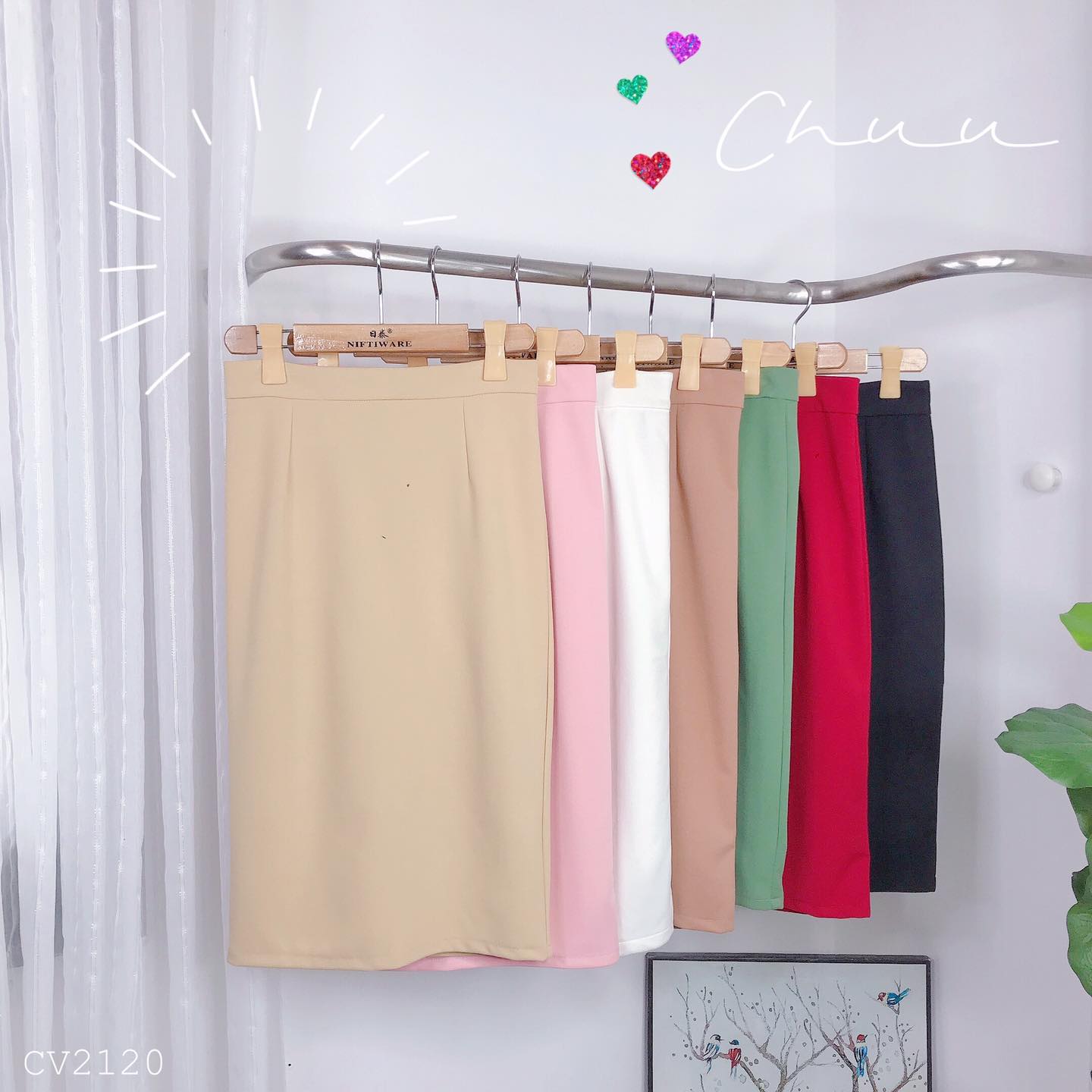 Chân váy công sở nữ kiểu chân váy bút chì basic CHUU CV2120