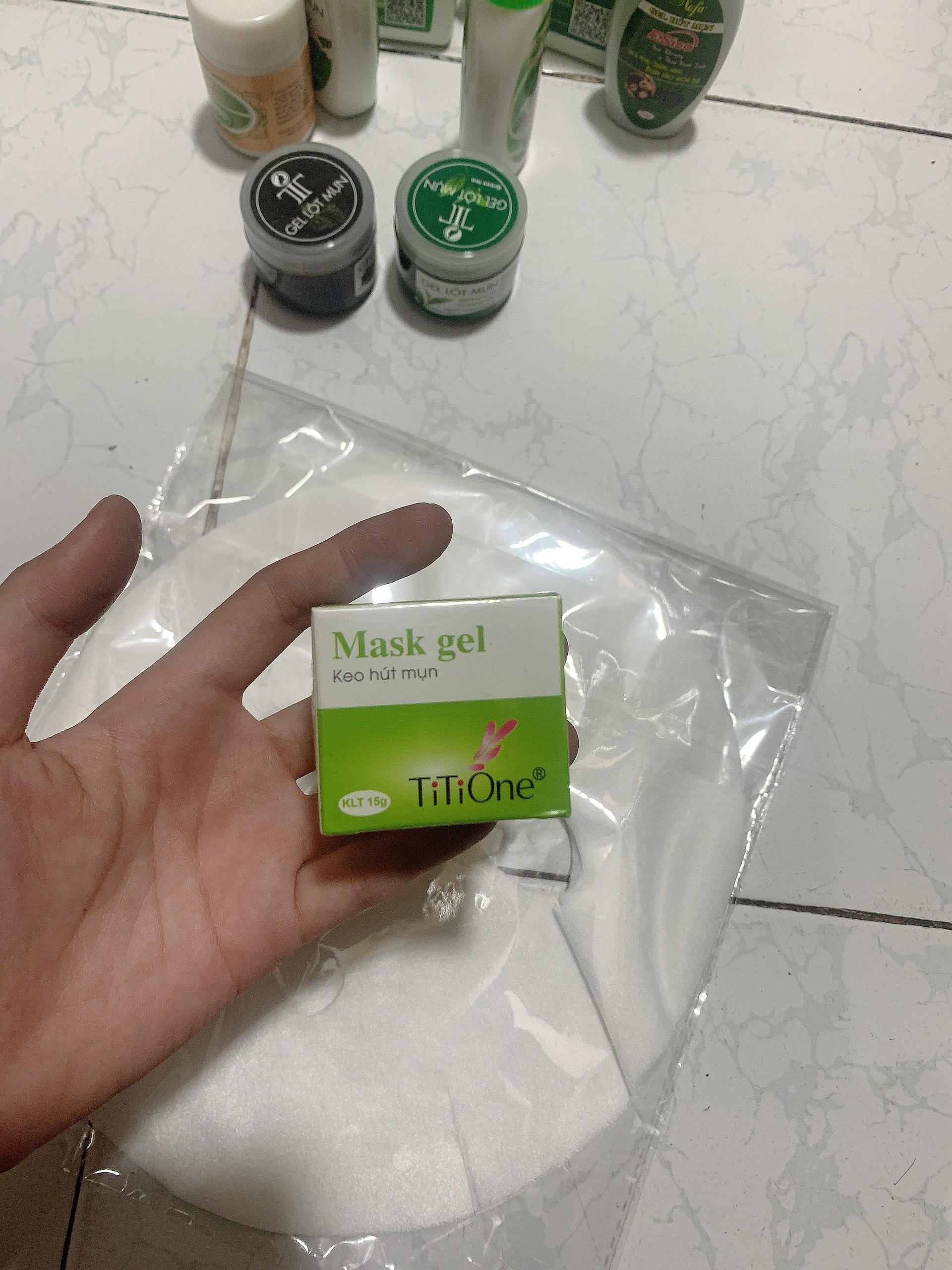 Gel lột mụn titione 15gr + giấy