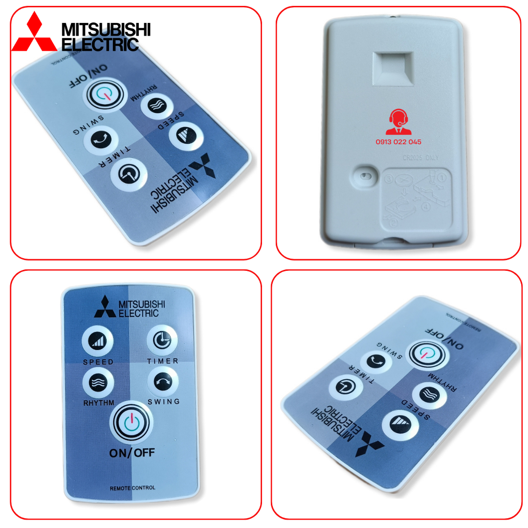 Điều khiển quạt tường quạt cây Mitsubishi (có pin)