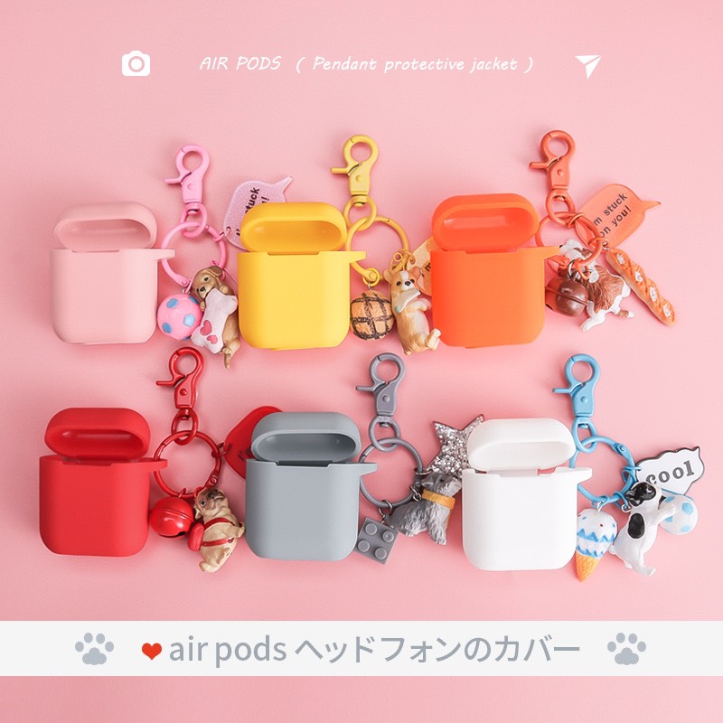 Combo móc khoá và case airpods chó con siêu ngầu