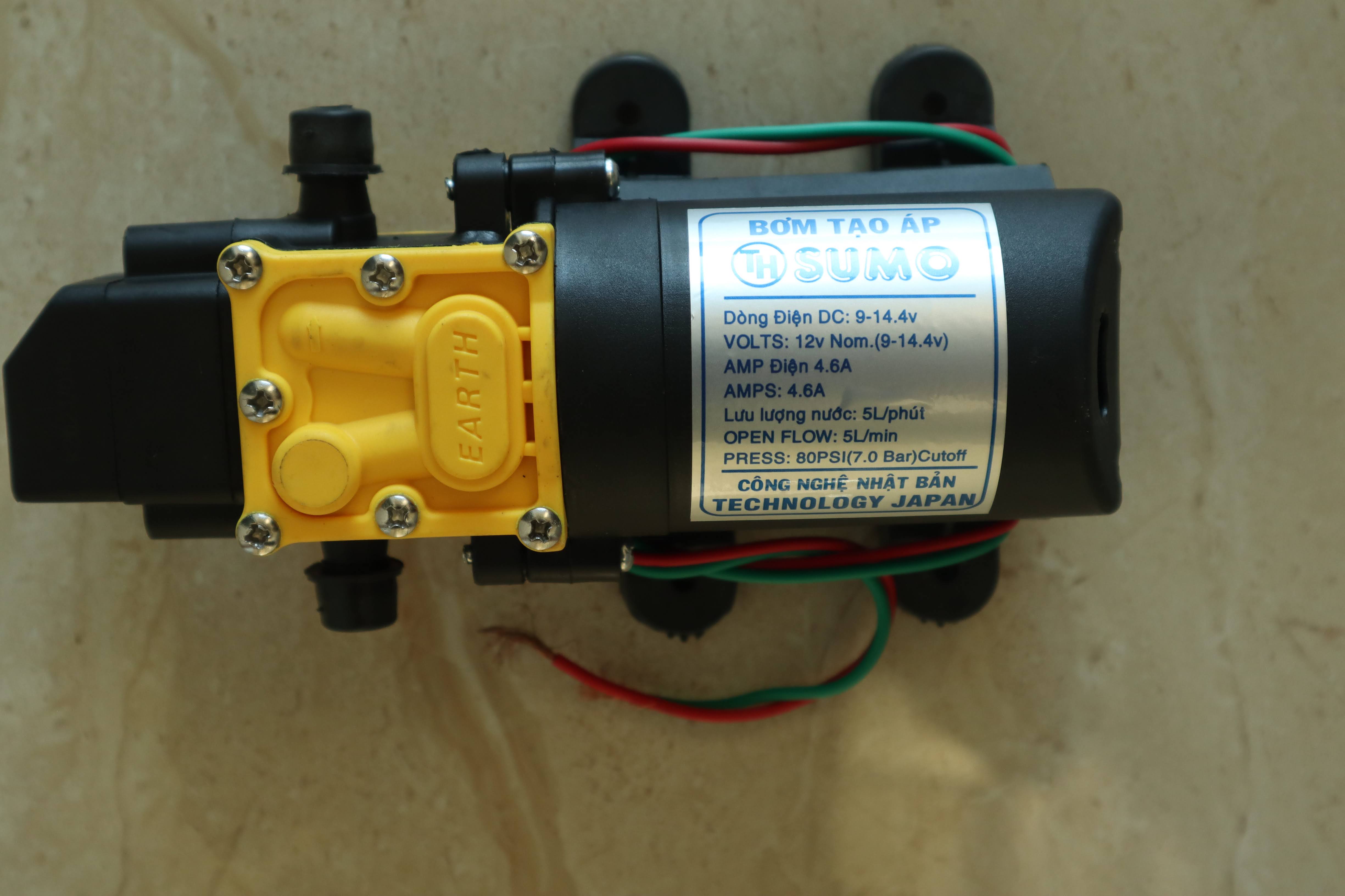 Bơm mini 12V Sumo cam, bom mini - bơm sumo cam