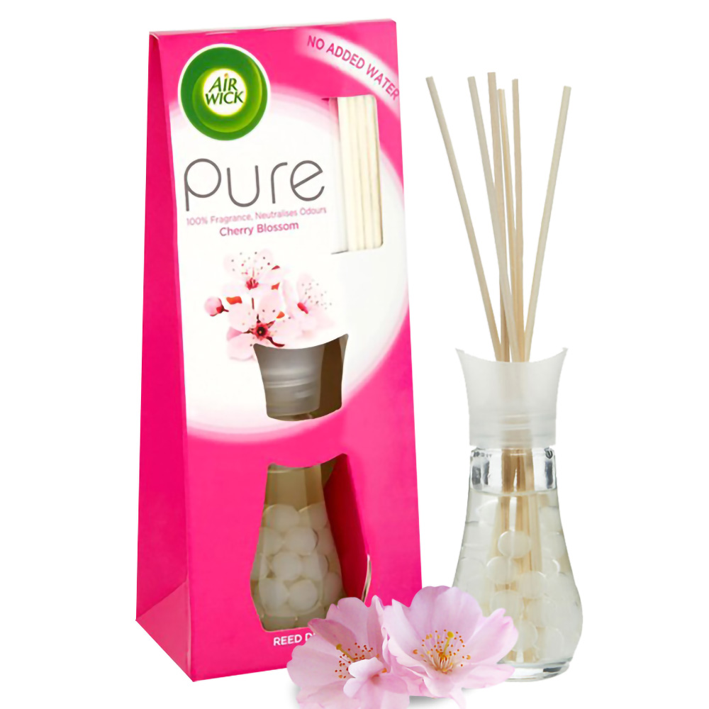 Bộ khuếch tán tinh dầu que mây Air Wick Cherry Blossom 30ml. Tinh dầu thơm phòng, khử mùi, trang trí, tinh dầu cắm điện. Tinh dầu xông phòng thiên nhiên cao cấp nhập khẩu chính hãng