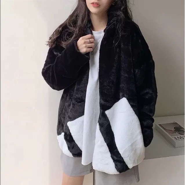 Áo Khoác Lông Cừu Adidas màu đen