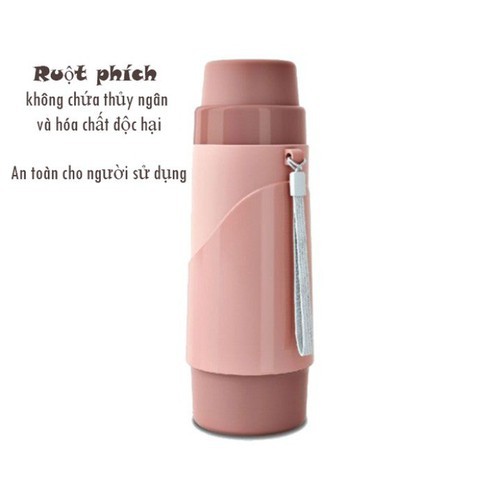 Phích Nước giữ nhiệt Mini Rạng Đông 450ml [Giữ Nóng 12 Giờ,lạnh 24 giờ]