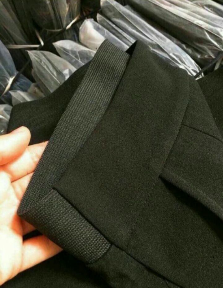 quần baggy nữ  vải sạn lưng chun chất co giãn