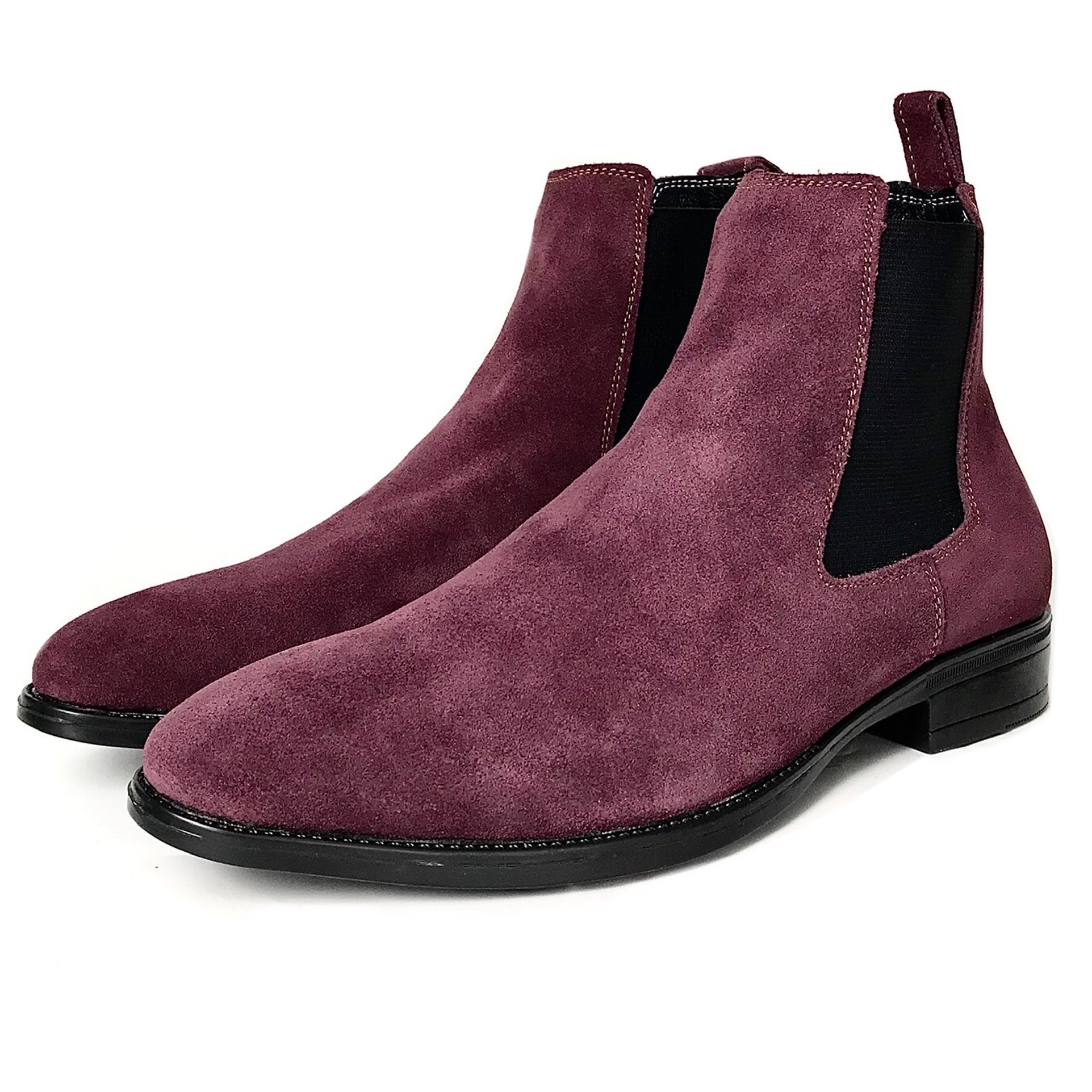 Giày Chelsea Boot Nam Da Bò Thật Tefoss HT350 Tím