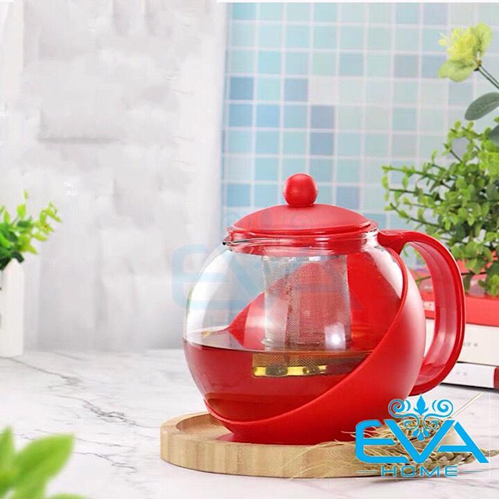 Bình Trà Thủy Tinh Ấm Trà Thủy Tinh Có Lõi Lọc 1250ml