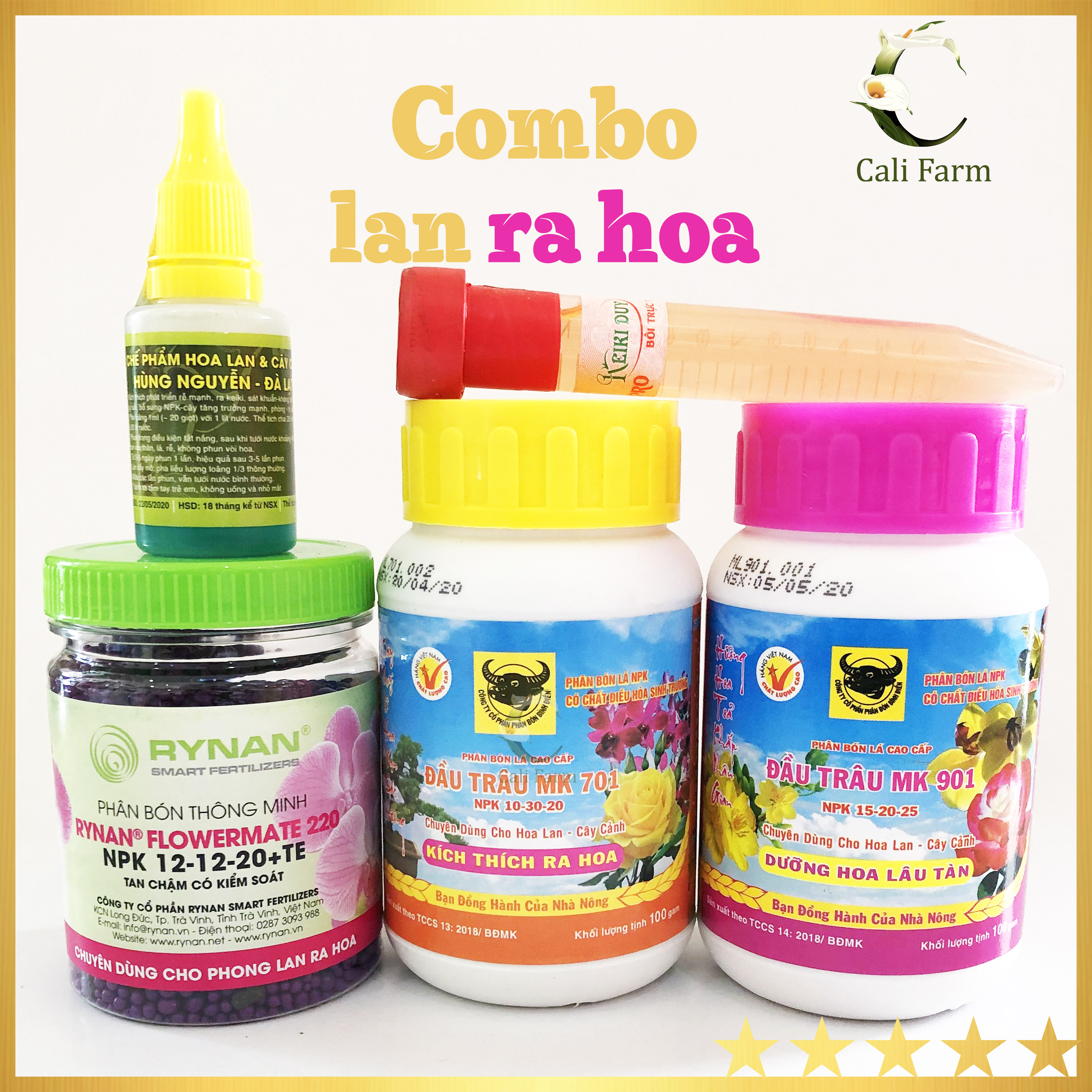 [Combo 5 hộp] Bộ sản phẩm chăm sóc lan ra hoa một cách hoàn hảo nhất