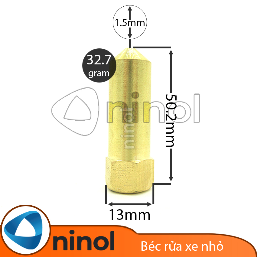 Béc rửa xe thân dài nối ống 8 ly