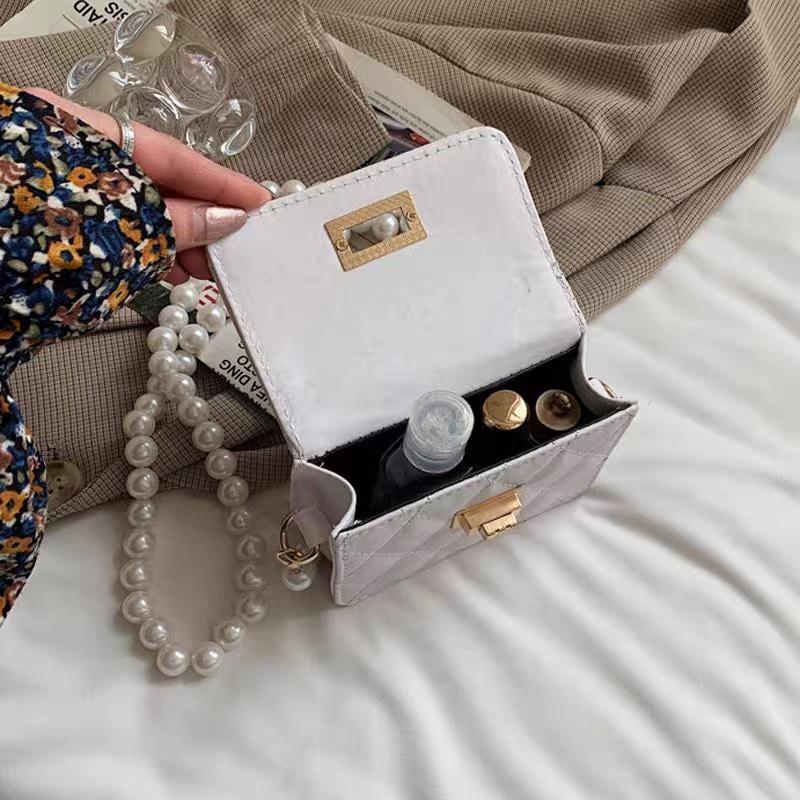 Túi xách mini dây ngọc đeo chéo nữ đẹp thời trang giá rẻ đi chơi phong cách hàn quốc dễ thương DC65