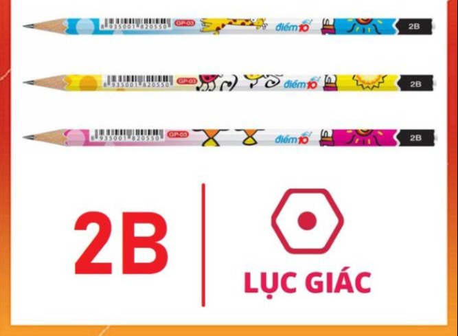 [HCM]Hộp 10 chì 2B Thiên Long-GP03
